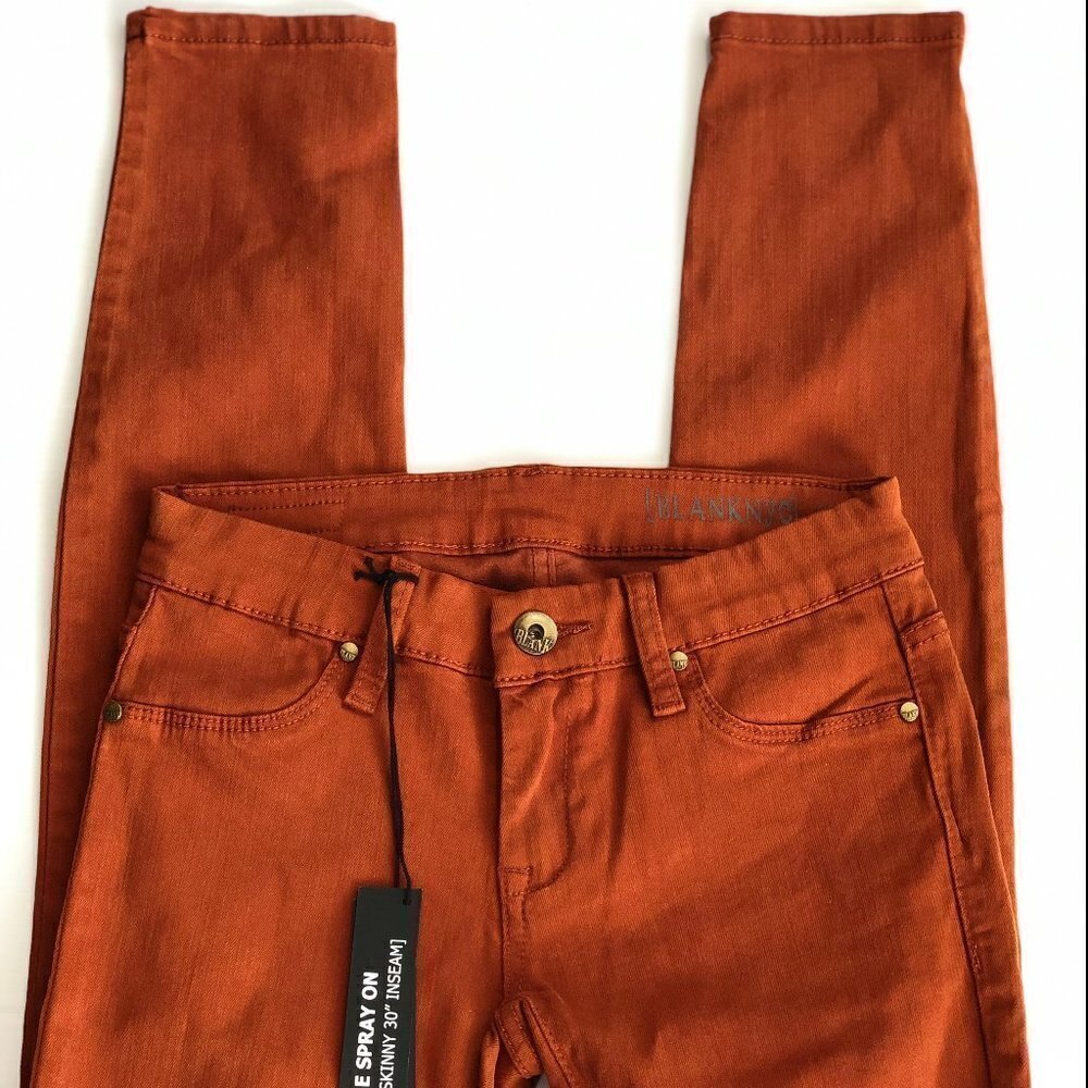 Blank NYC Rust Denim Spray On Super Skinny Jeans - Picture 11 of 14